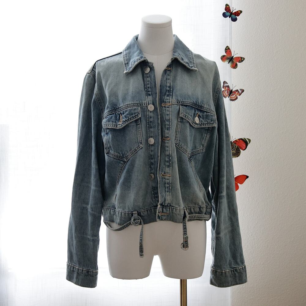 ZARA Cotton Loose-fit denim jacket size S